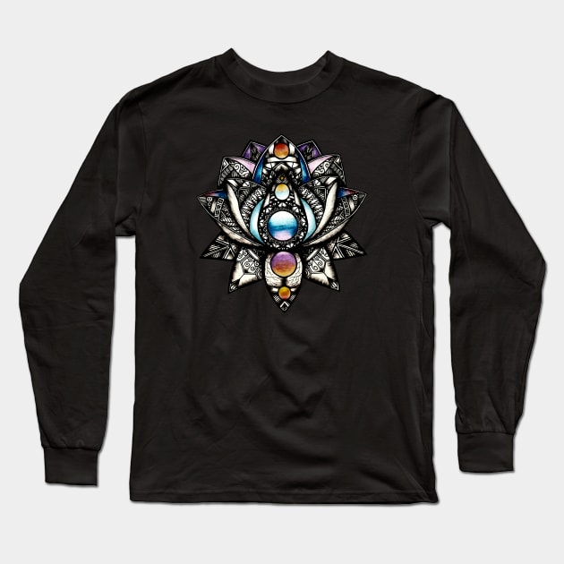 lotus flower Long Sleeve T-Shirt by Lamink